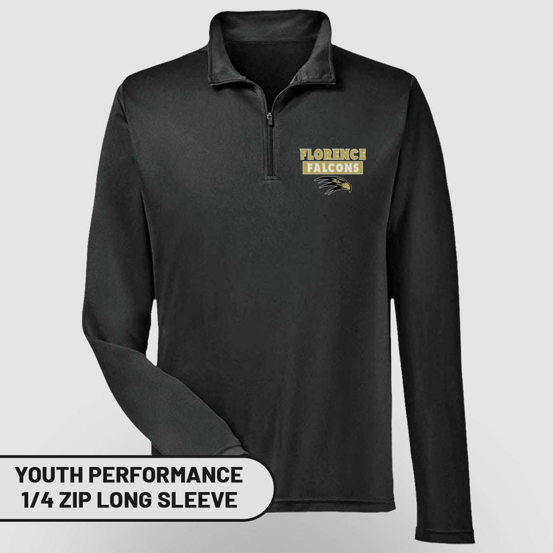 Youth Performance 1/4 Zip Long Sleeve Shirt