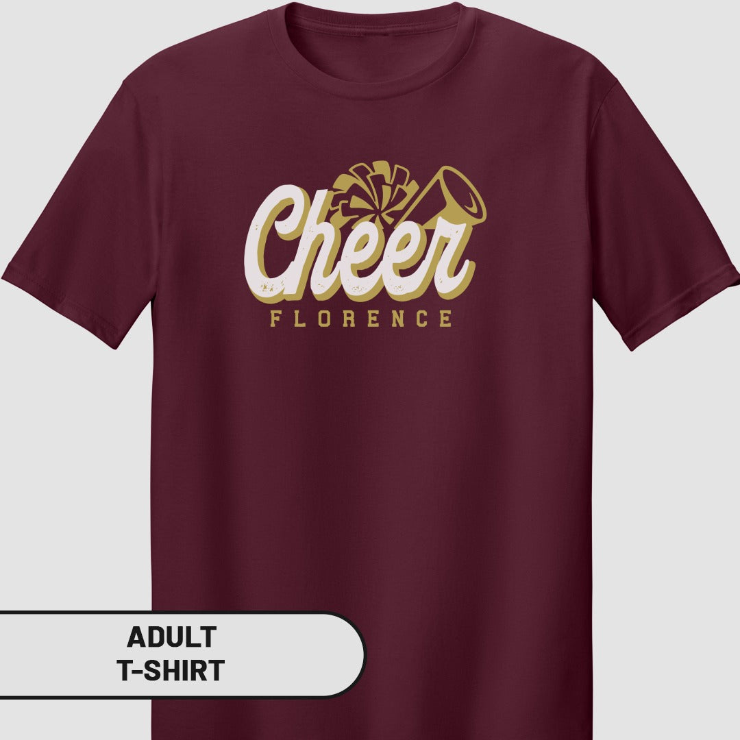 Cheer Florence Graphic Design Adult T-shirt