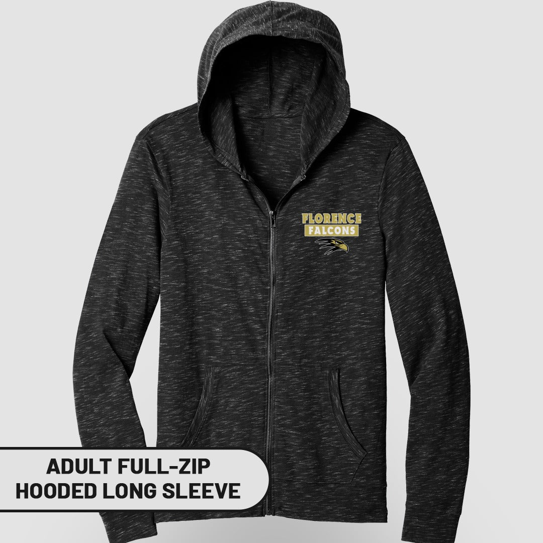 Florence Falcons Full-Zip Hooded Long Sleeve Hoodie