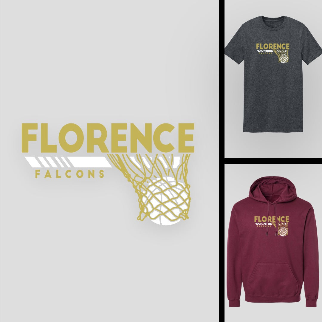 Florence Basketball Swoosh | FCSA_BB-004