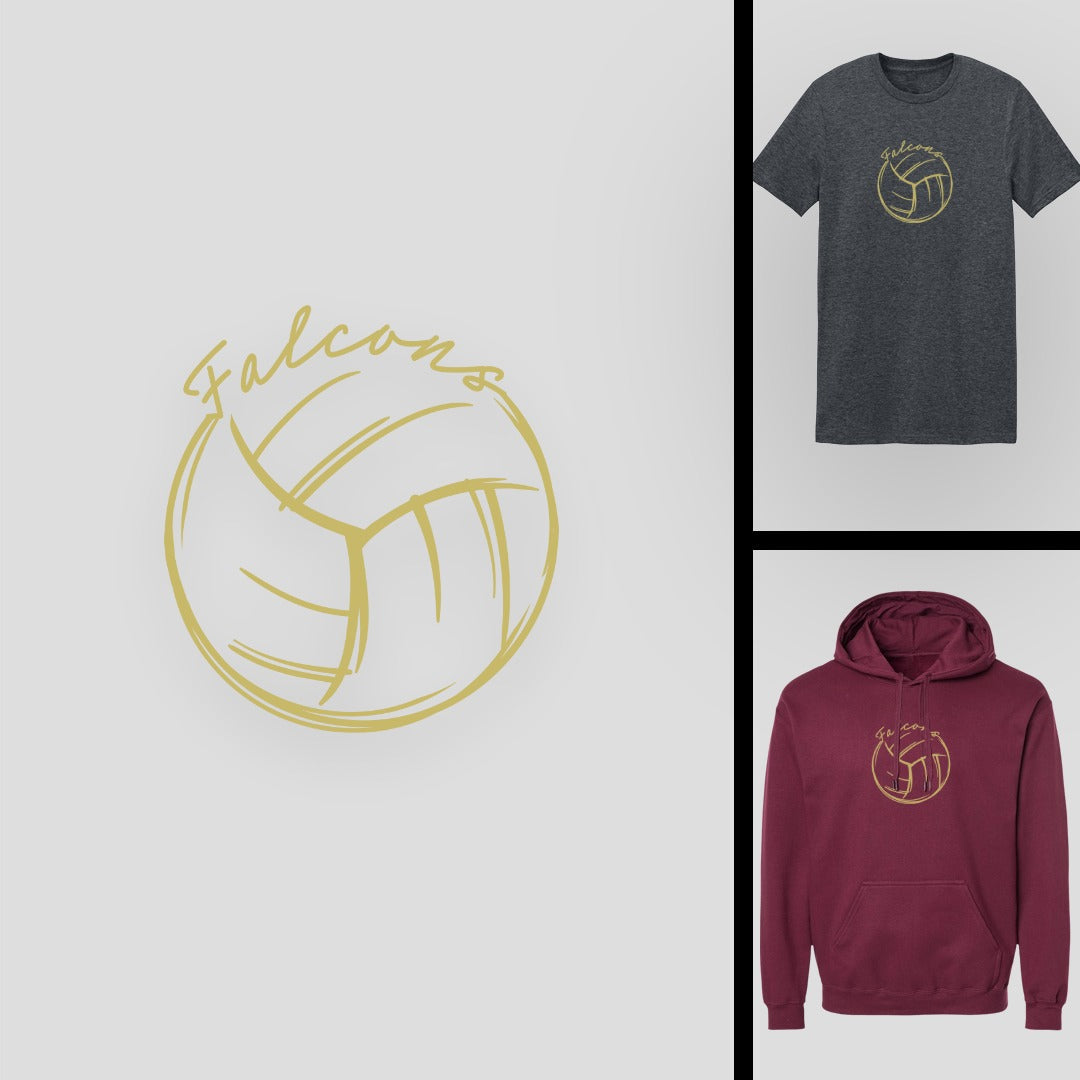 Florence Volleyball Sketch | FCSA_VB-007