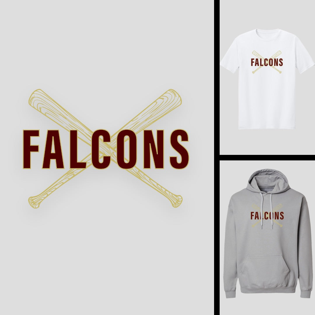 Falcons Crossed Bats | FCSA_BSB-005