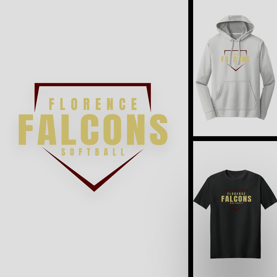 Falcons Split Home Plate | FCSA_SB-009