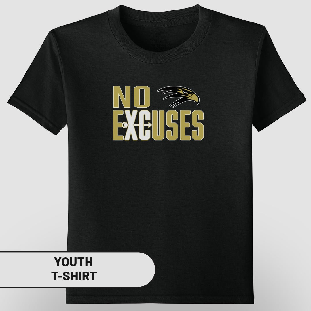 Youth No Excuses Graphic T-Shirt with Bold Design