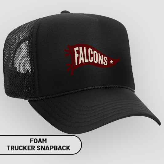 Falcons Logo Foam Trucker Snapback Hat