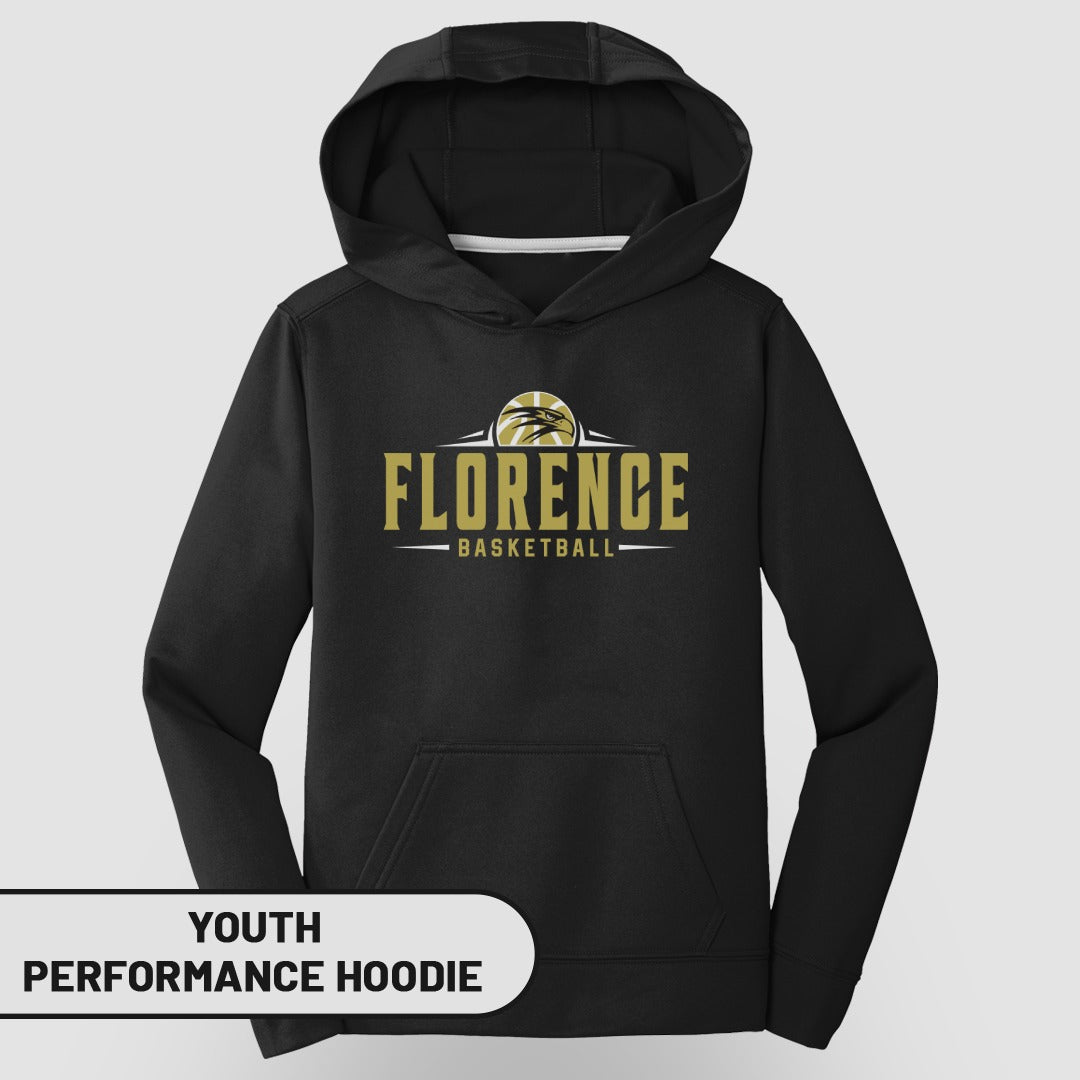 Florence Basketball Youth Performance Hoodie