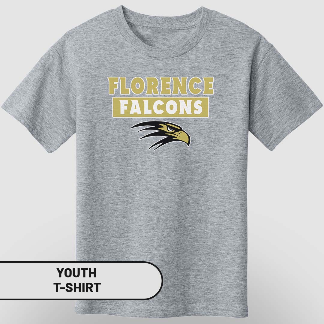 Youth T-Shirt  Florence Falcons Rectangle | FCS-005