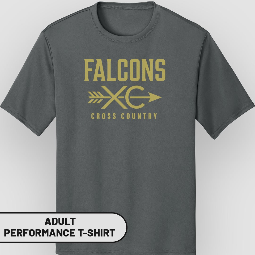 Falcons Cross Country Adult Performance T-Shirt