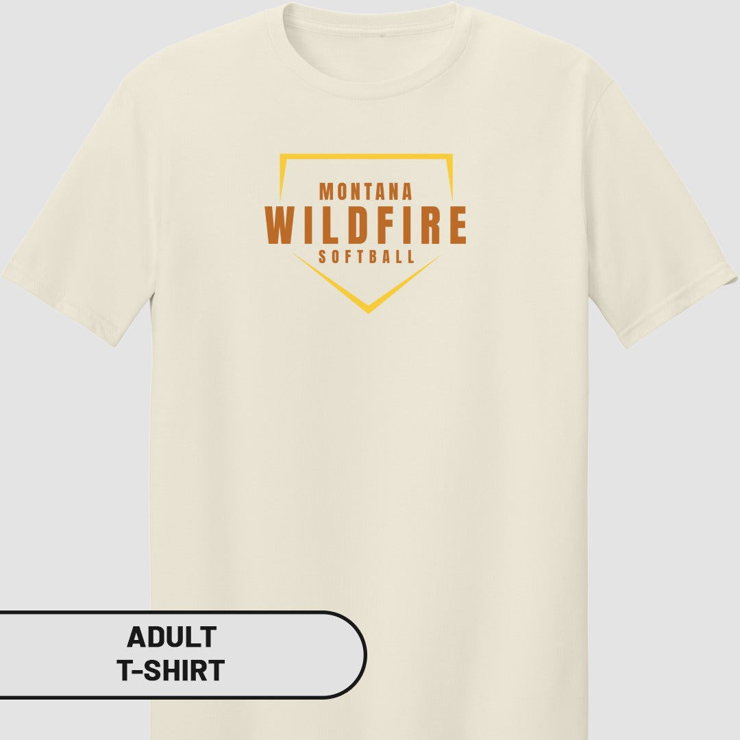 Montana Wildfire Softball Adult T-Shirt