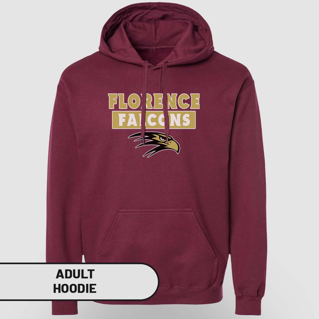 Adult Hoodie Florence Falcons Rectangle | FCS-005