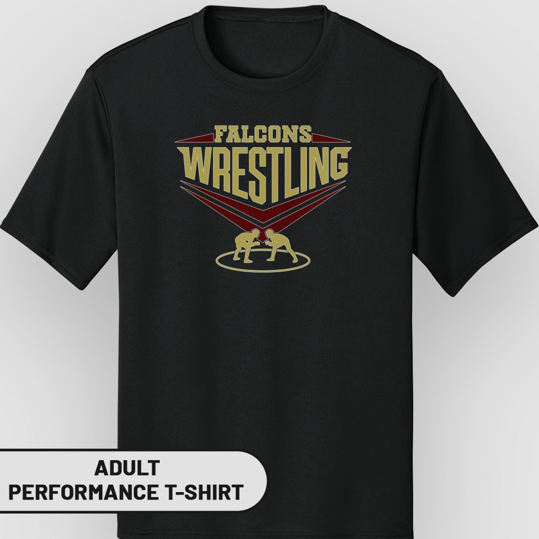 Falcons Wrestling Adult Performance T-Shirt