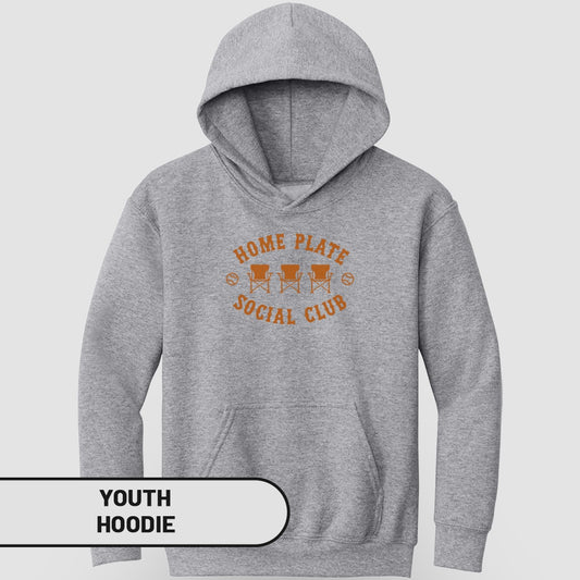Home Plate Social Club Gray Youth Hoodie Product