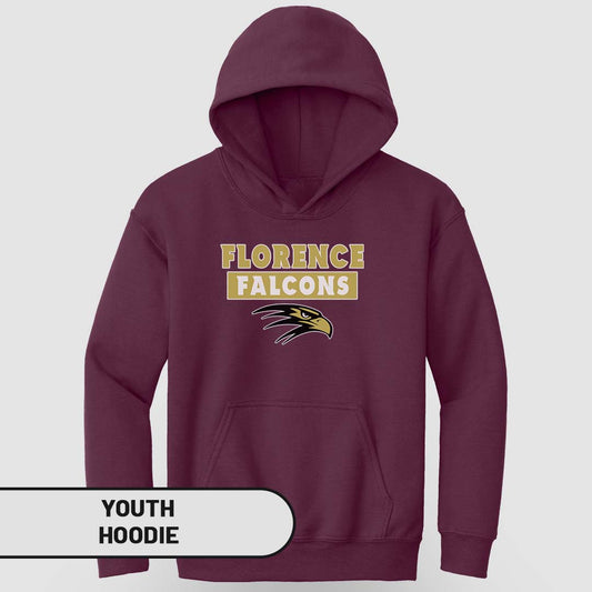 Youth Hoodie Florence Falcons Rectangle | FCS-005