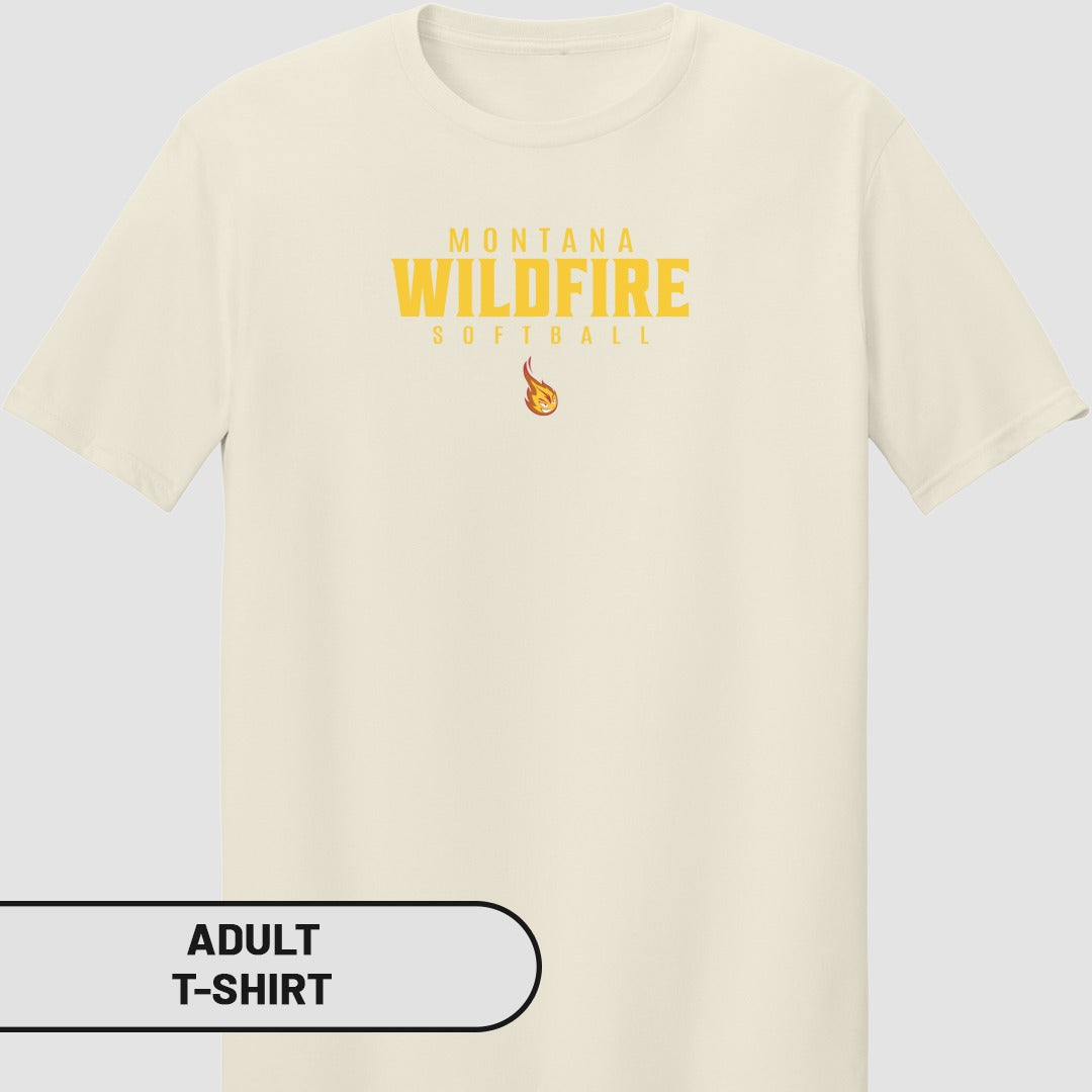 Montana Wildfire Softball Adult T-shirt