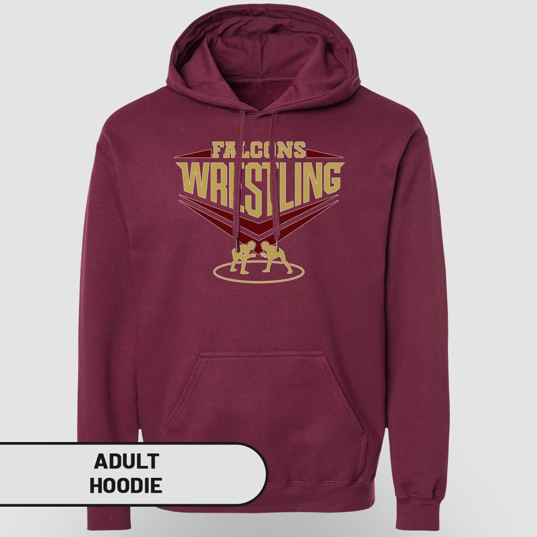 Falcons Wrestling Adult Hoodie