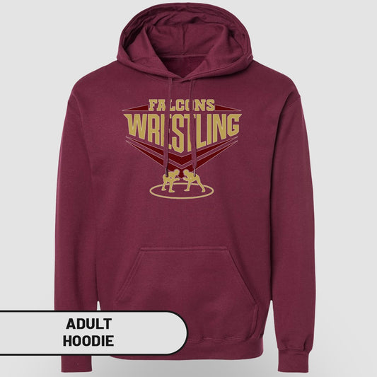 Falcons Wrestling Adult Hoodie