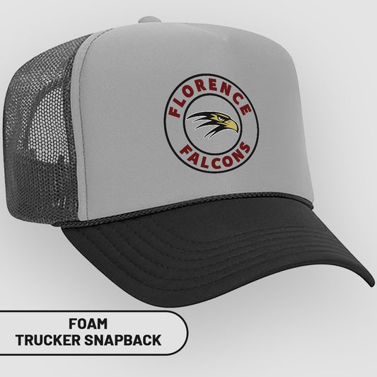 Florence Falcons Logo Foam Trucker Snapback Hat