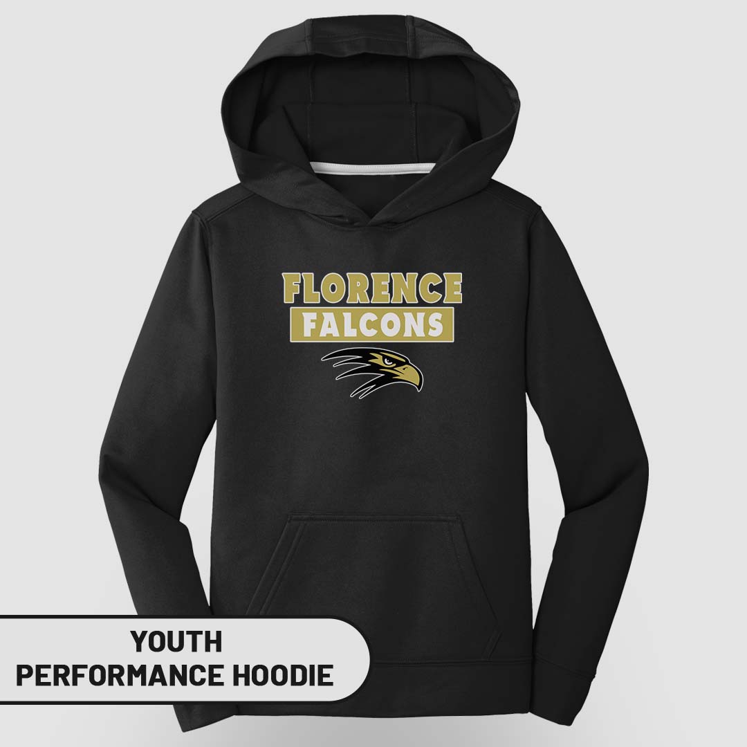 Youth Performance Hoodie Florence Falcons Rectangle | FCS-005