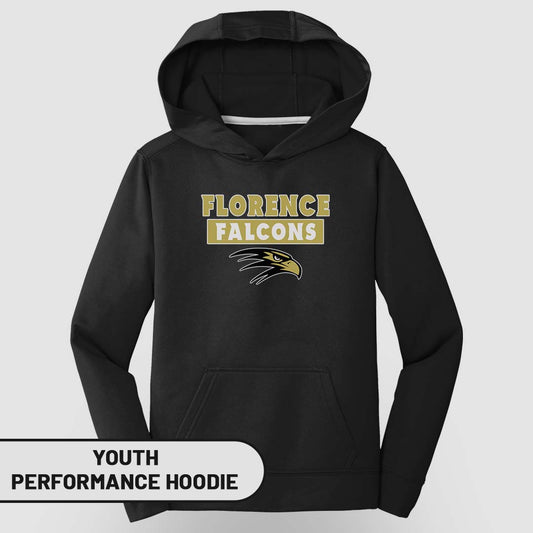 Youth Performance Hoodie Florence Falcons Rectangle | FCS-005