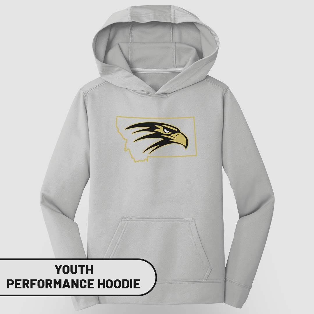 Youth Performance Hoodie Golden MT Falcon | FCS-004G
