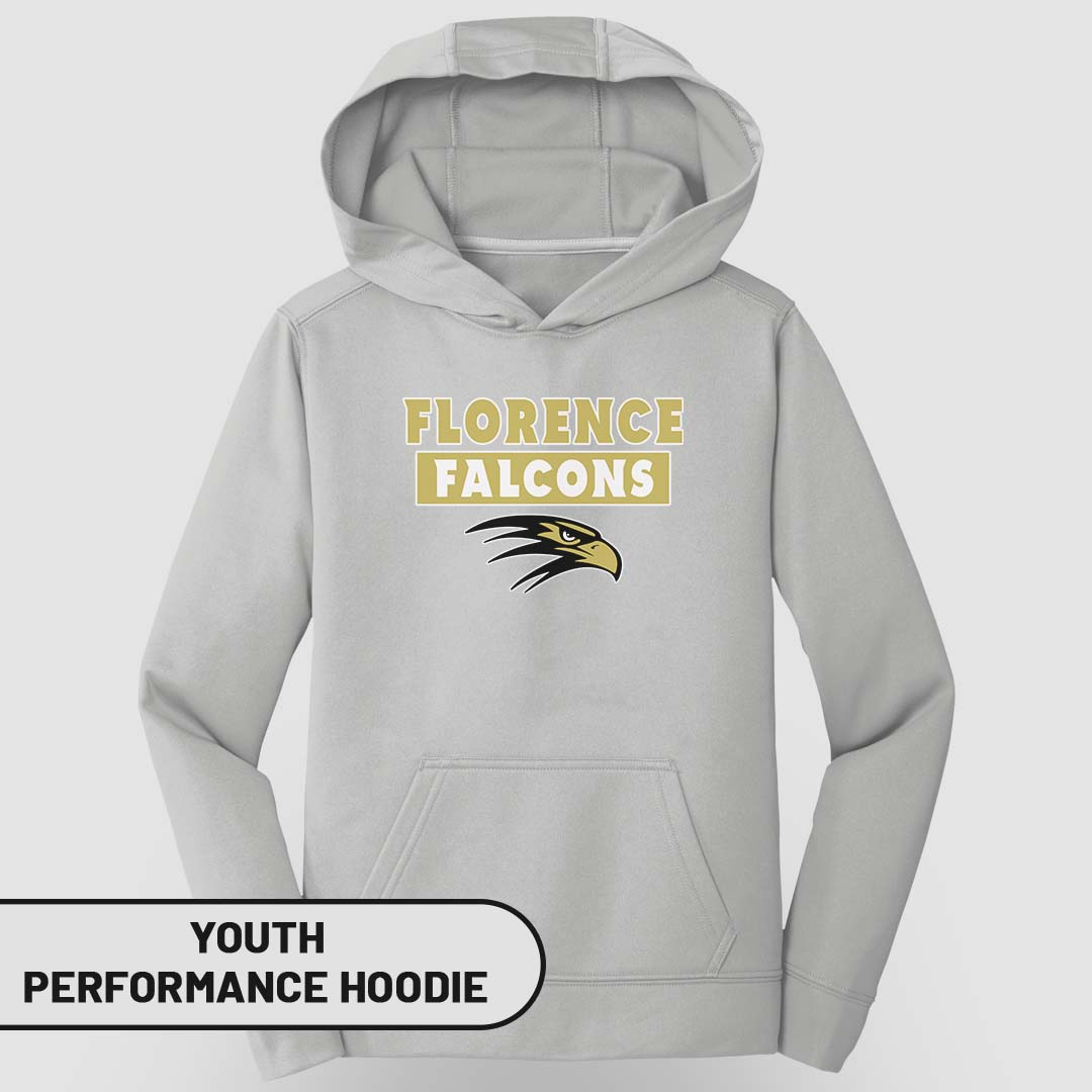 Youth Performance Hoodie Florence Falcons Rectangle | FCS-005