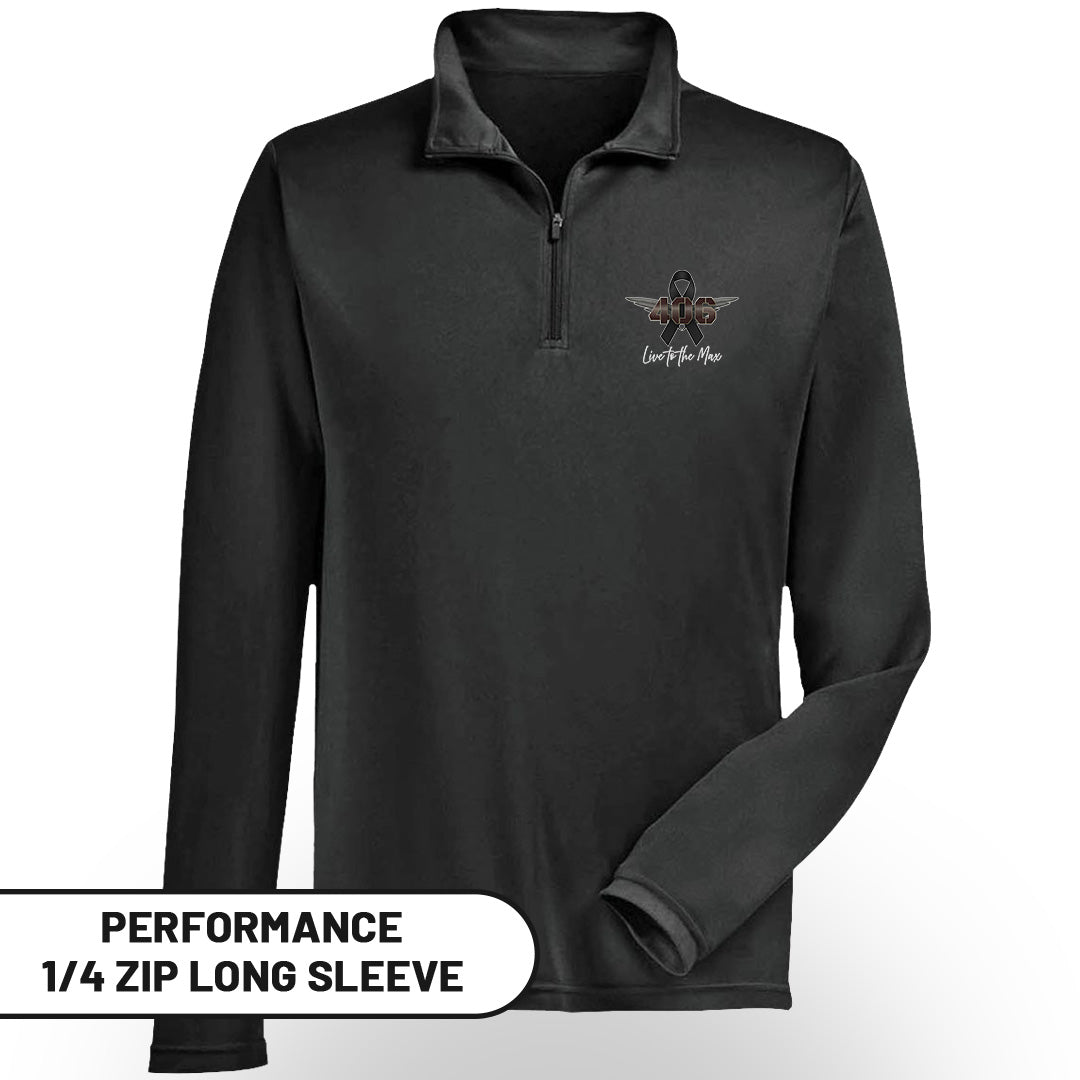 1/4 Zip Performance Long Sleeve Shirt - Adult, Youth | MAX-005