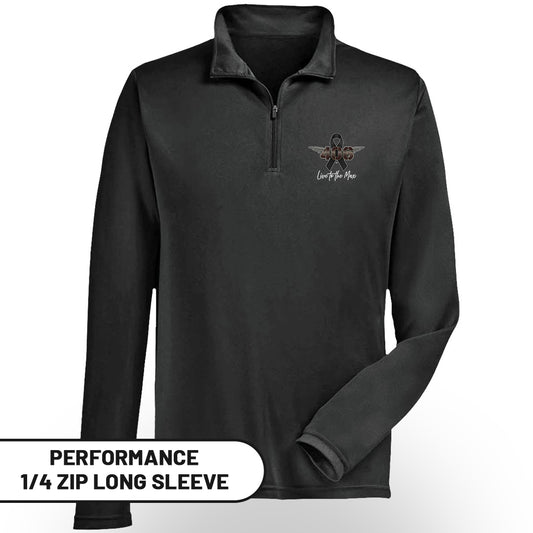 1/4 Zip Performance Long Sleeve Shirt - Adult, Youth | MAX-005