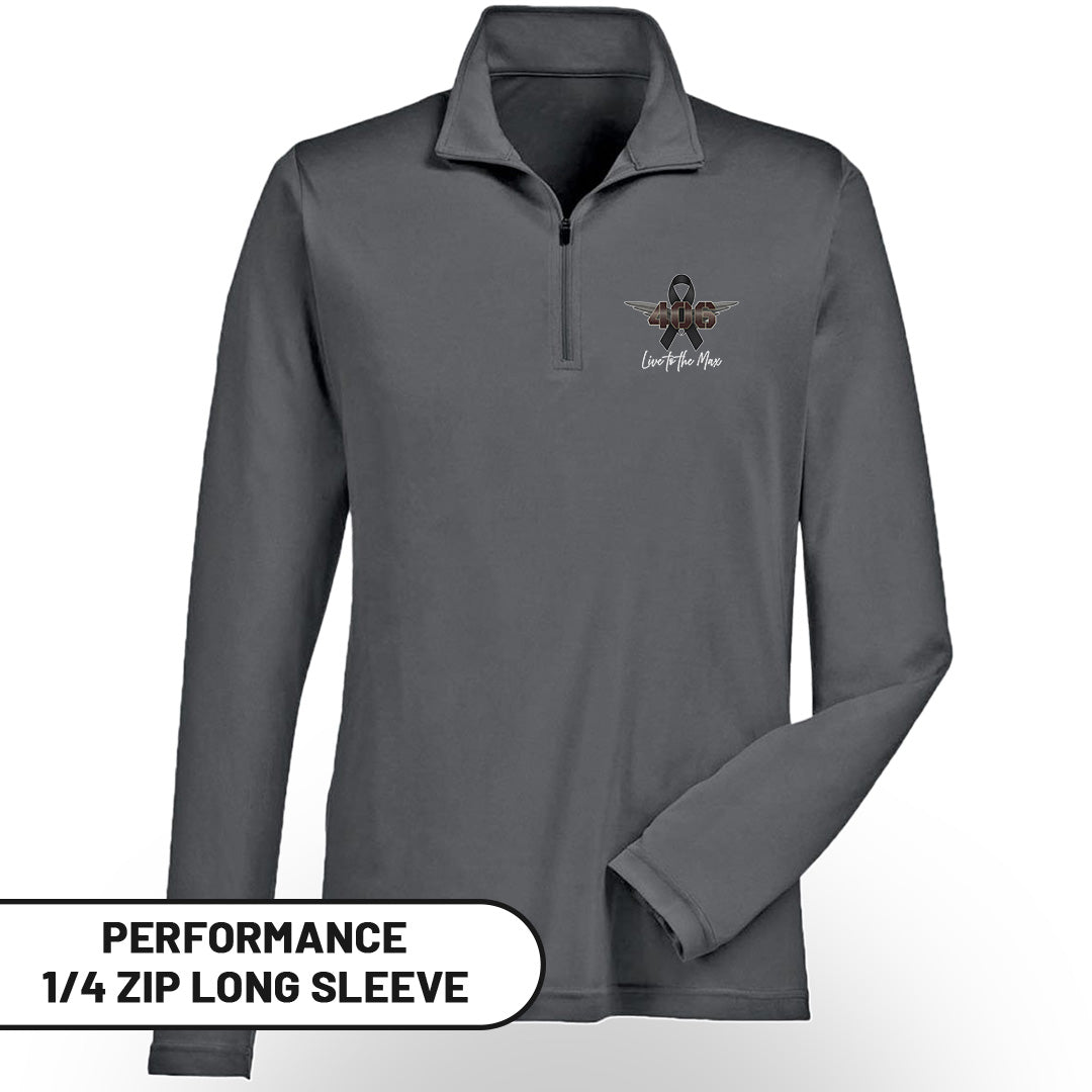1/4 Zip Performance Long Sleeve Shirt - Adult, Youth | MAX-005