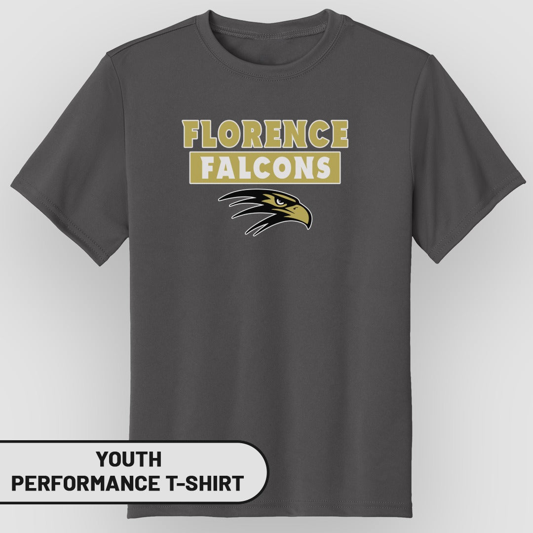 Florence Falcons Youth Performance T-Shirt