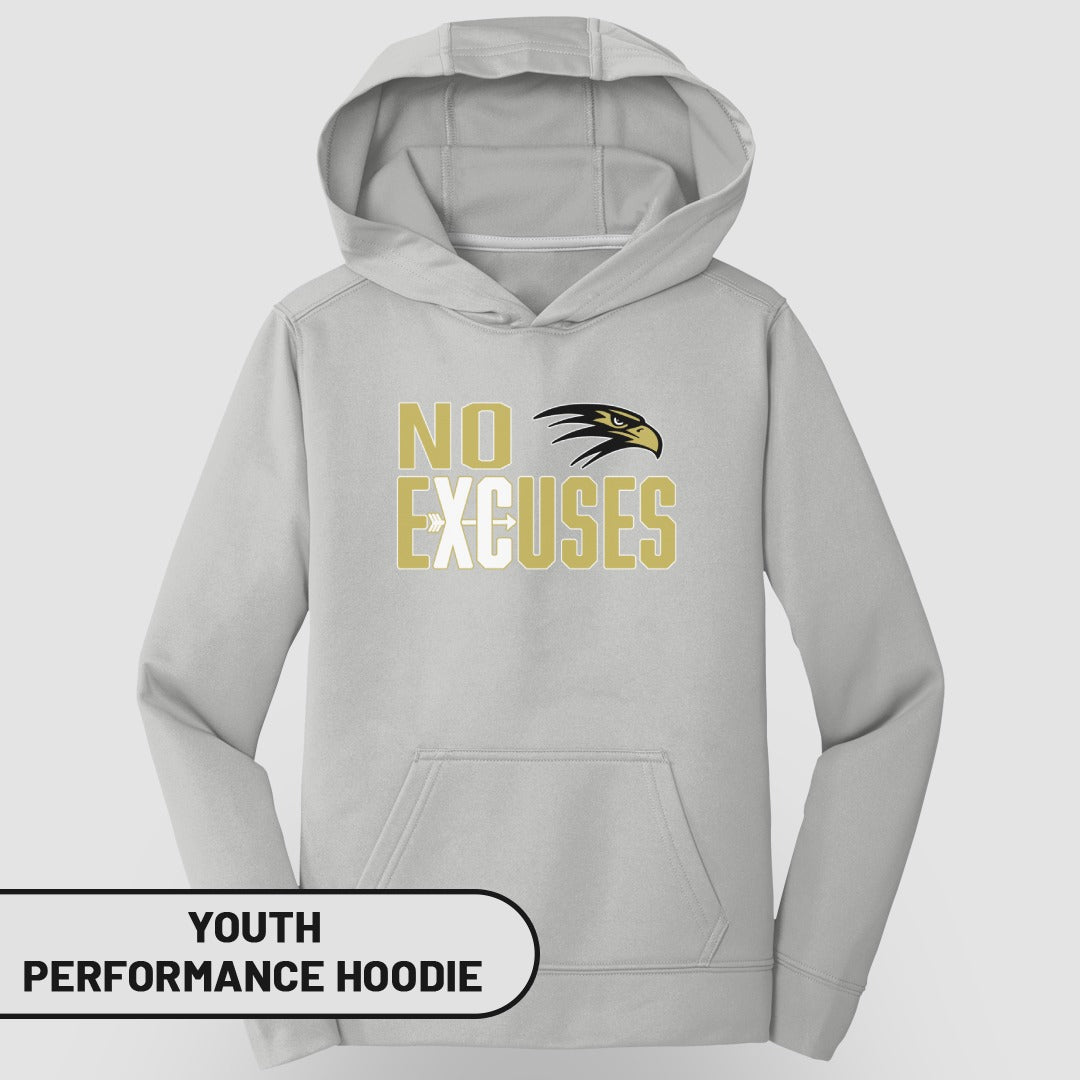 No Excuses Youth Performance Hoodie