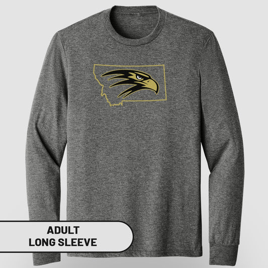 Montana State Eagle Adult Long Sleeve Shirt