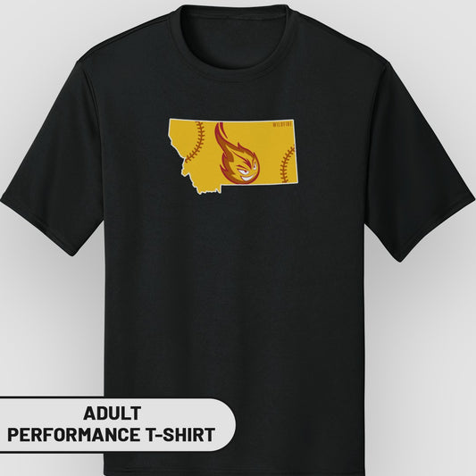 Montana Baseball Graphic Adult Performance T-Shirt