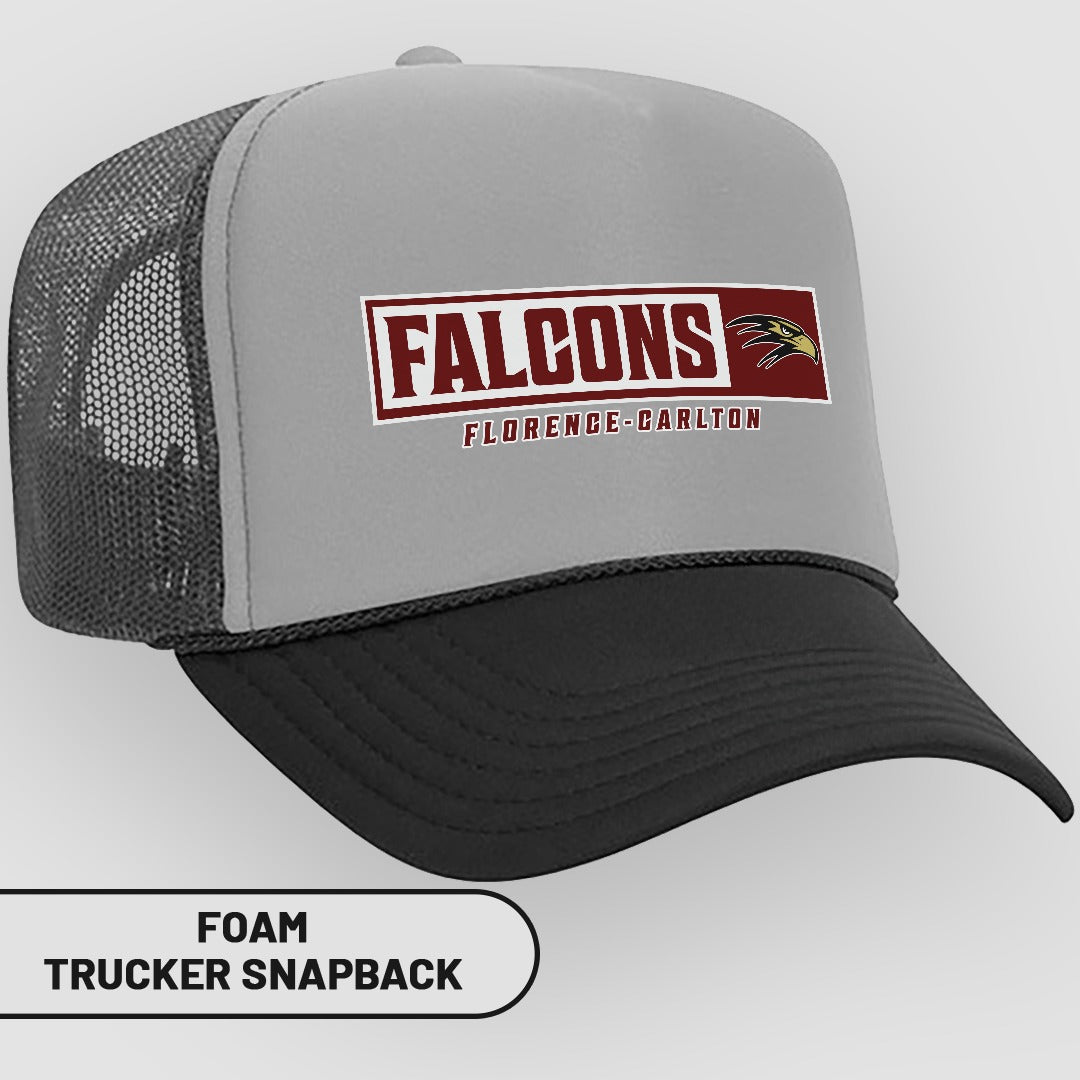 Falcons Florence-Carlton Foam Trucker Snapback Hat
