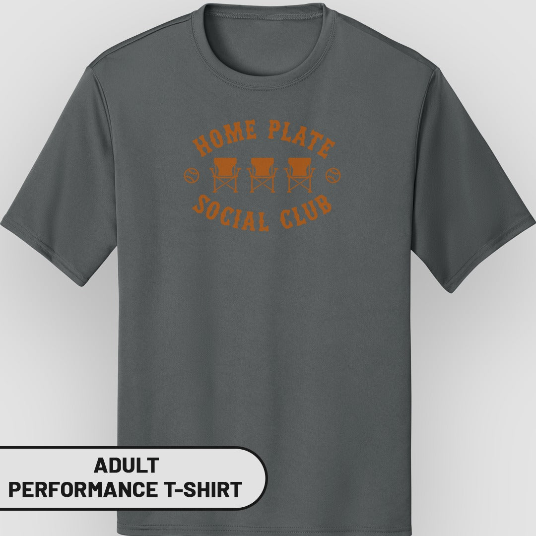 Home Plate Social Club Adult Performance T-Shirt