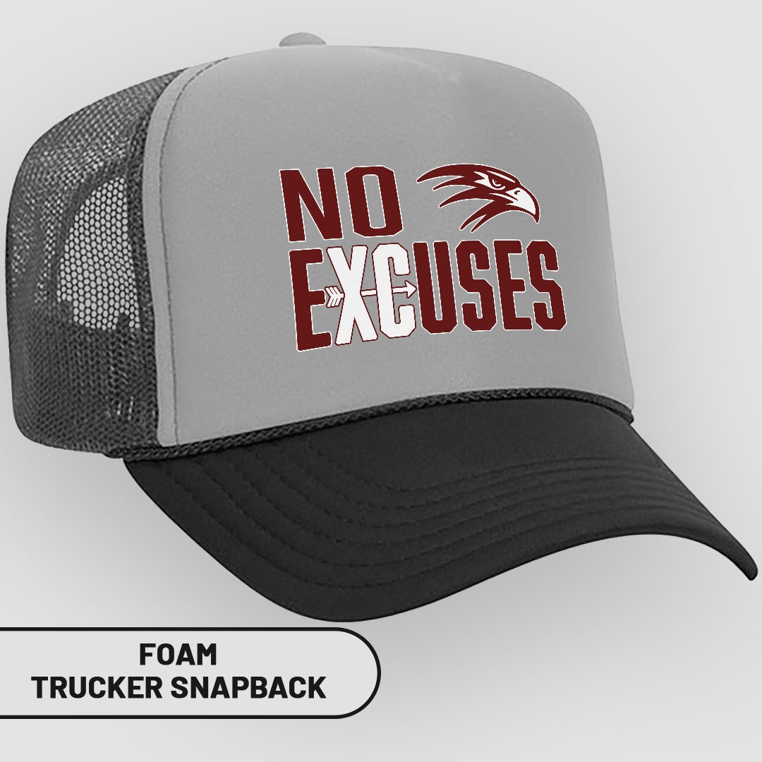 No Excuses Custom Foam Trucker Snapback Hat