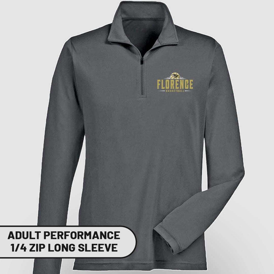 Adult Performance 1/4 Zip Long Sleeve Shirt