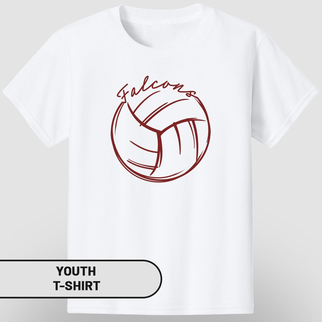 Falcons Youth Volleyball Graphic T-Shirt