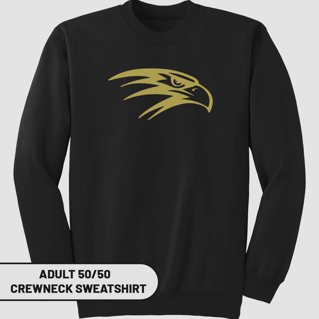 Adult 50/50 Crewneck Sweatshirt with Eagle Print