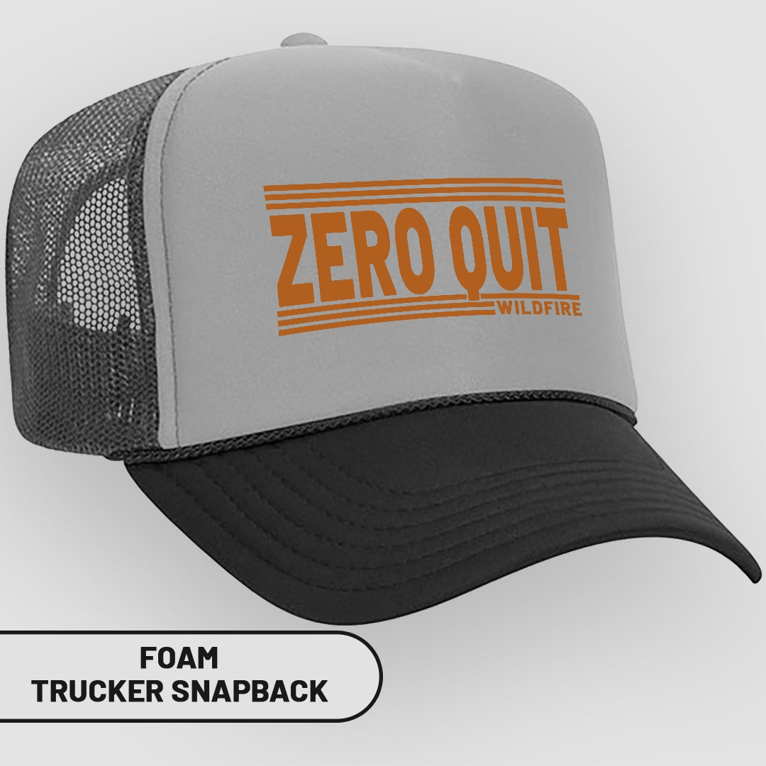 ZERO QUIT Wildfire Foam Trucker Snapback Hat