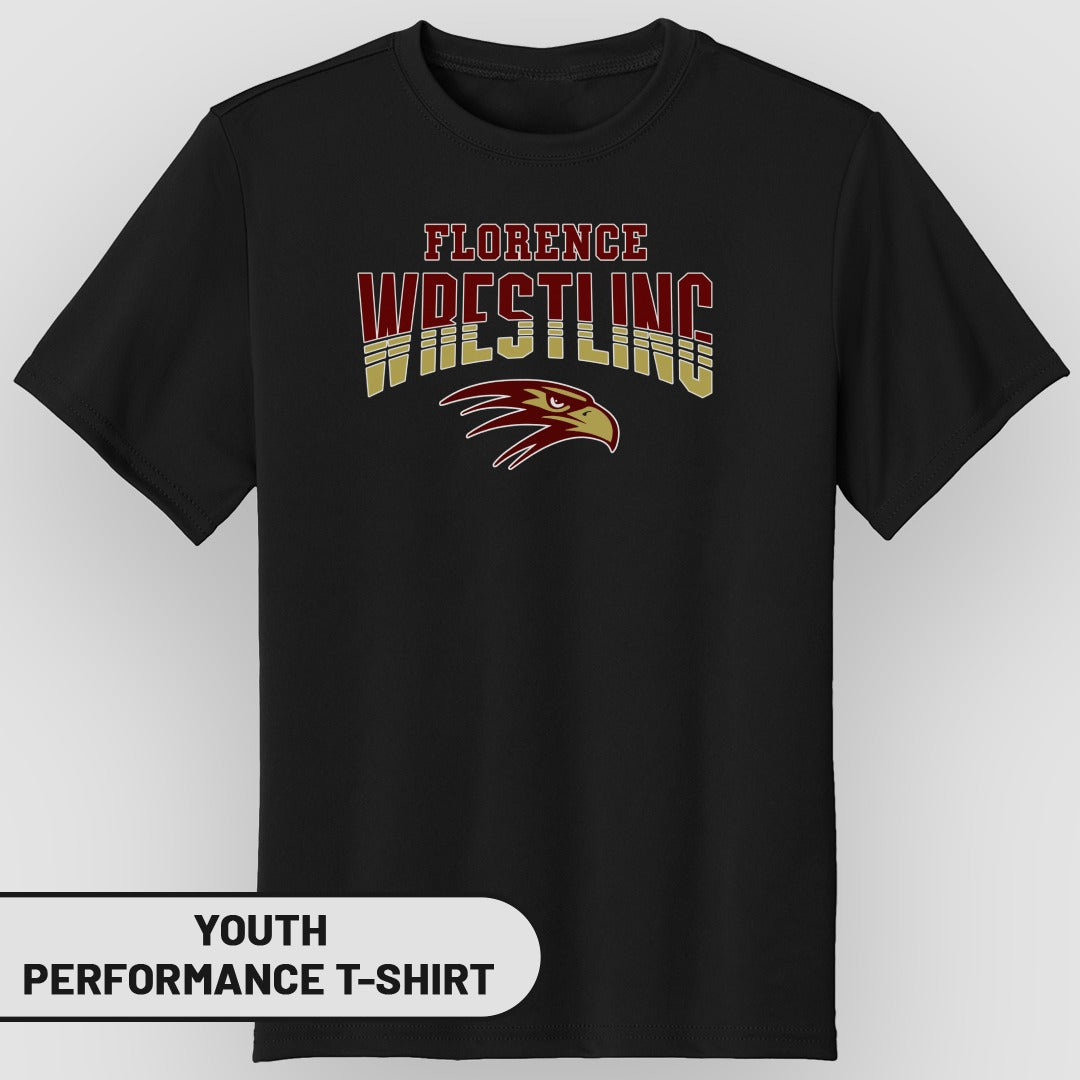Florence Wrestling Youth Performance T-shirt