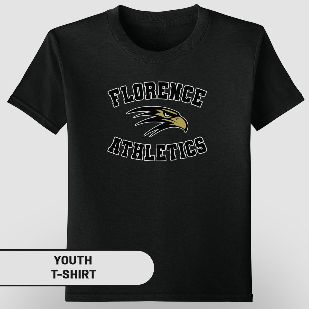 Florence Athletics Youth T-Shirt with Eagle Design