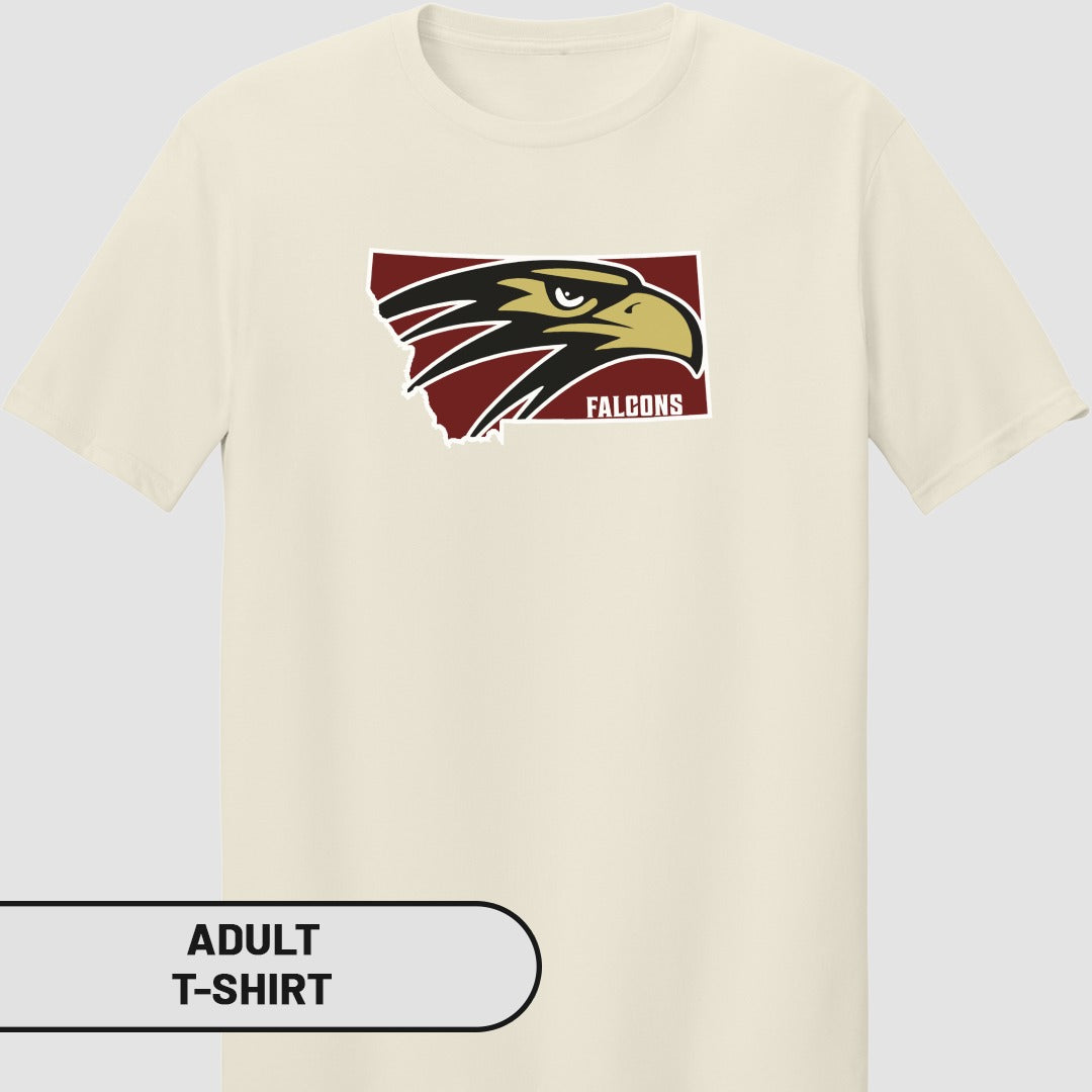 Falcons Graphic Print Beige Adult T-Shirt