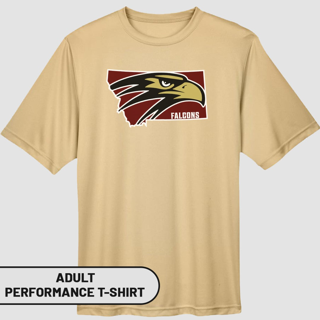 Falcons Adult Performance T-Shirt Unique Design
