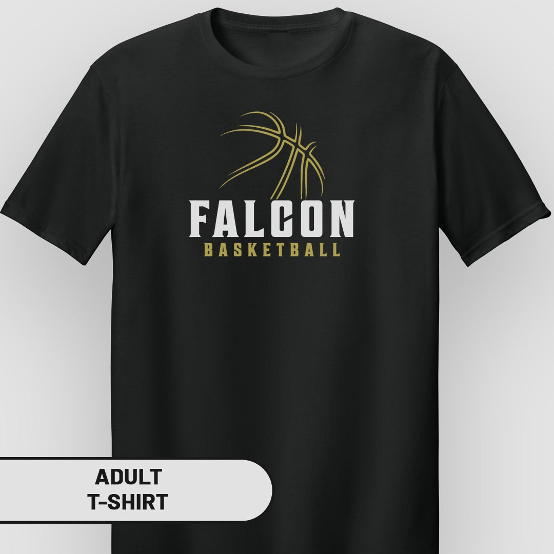 Falcon Basketball Graphic Design Adult T-Shirt