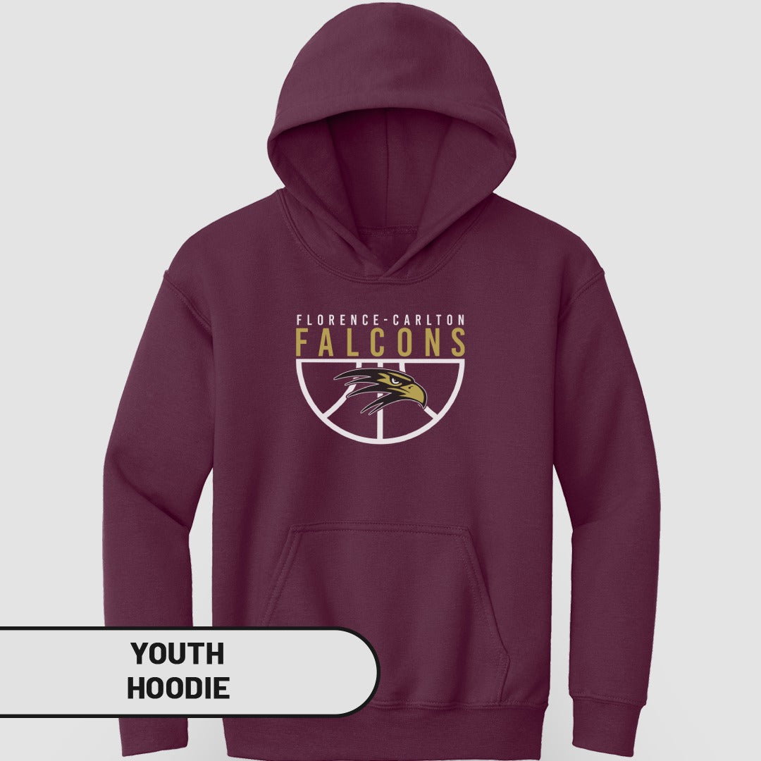 Florence Carlton Falcons Maroon Youth Hoodie