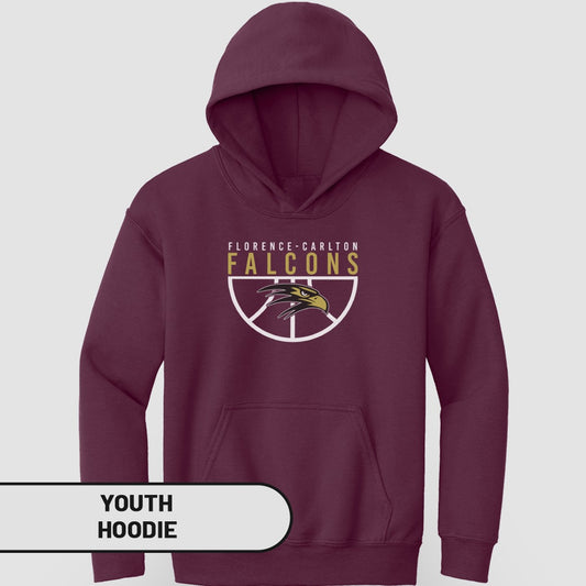 Florence Carlton Falcons Maroon Youth Hoodie