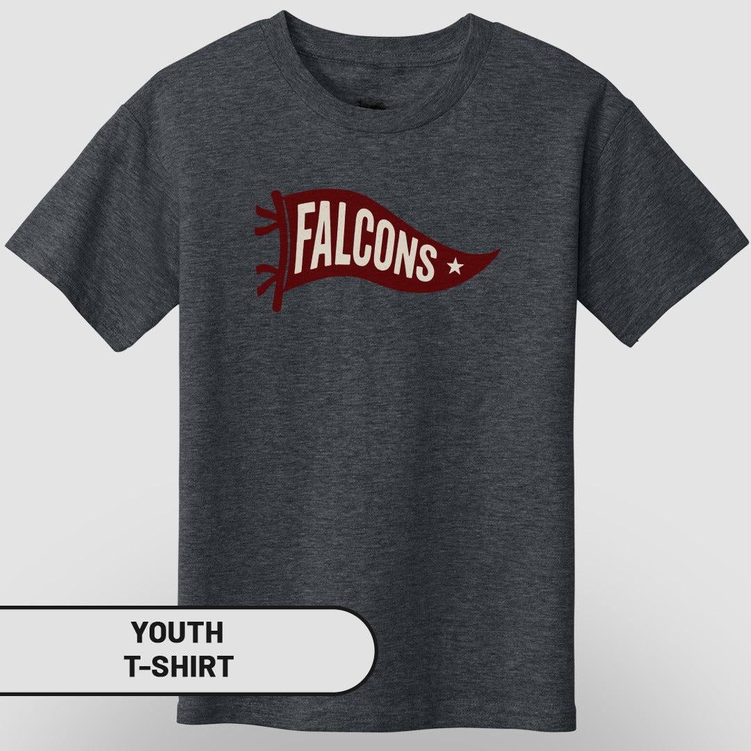 Falcons Design Youth T-Shirt For Stylish Young Fans