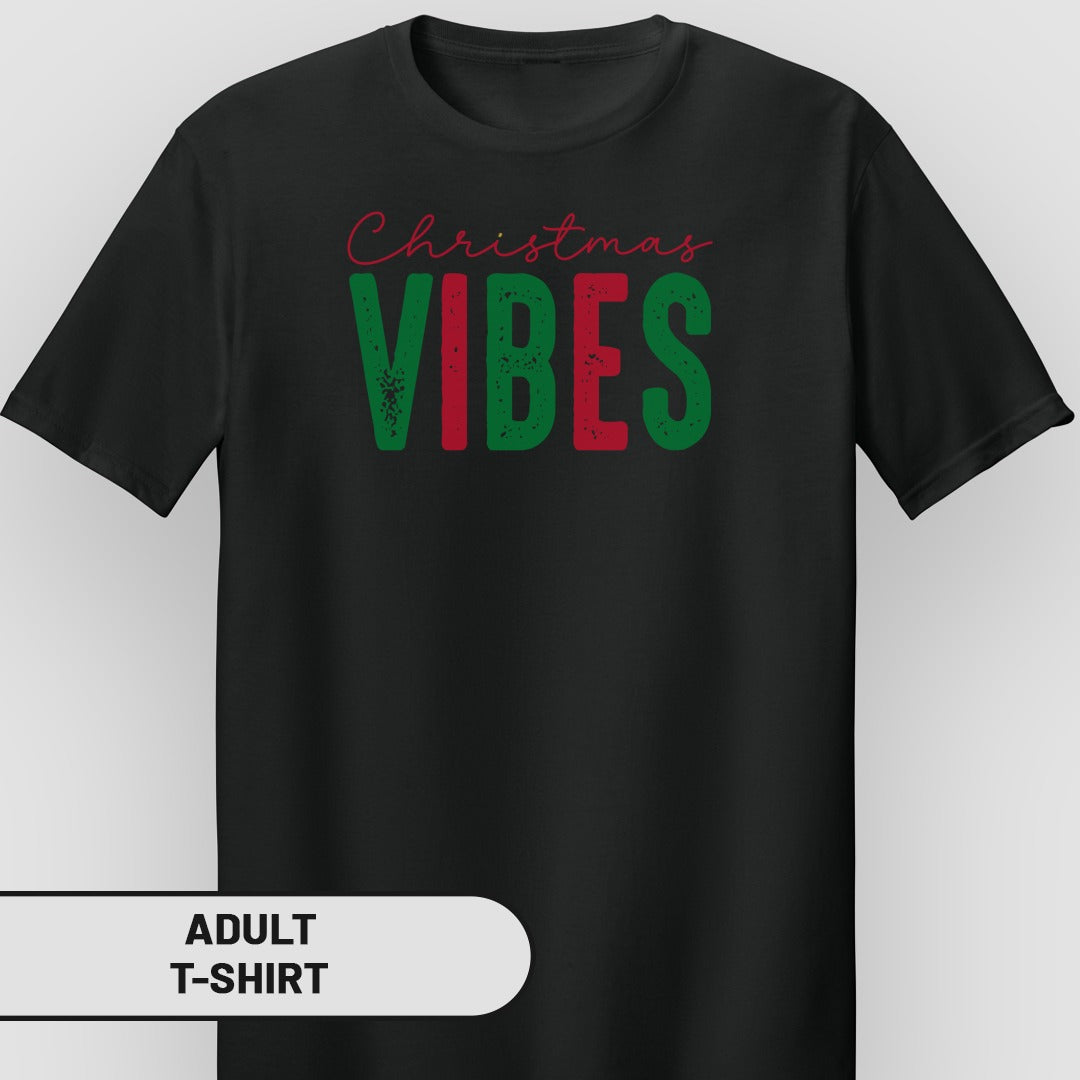 Christmas Vibes Graphic Adult T-Shirt