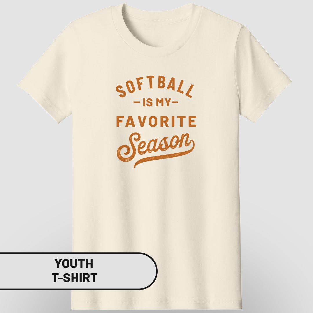 Softball Is My Favorite Season Youth T-Shirt