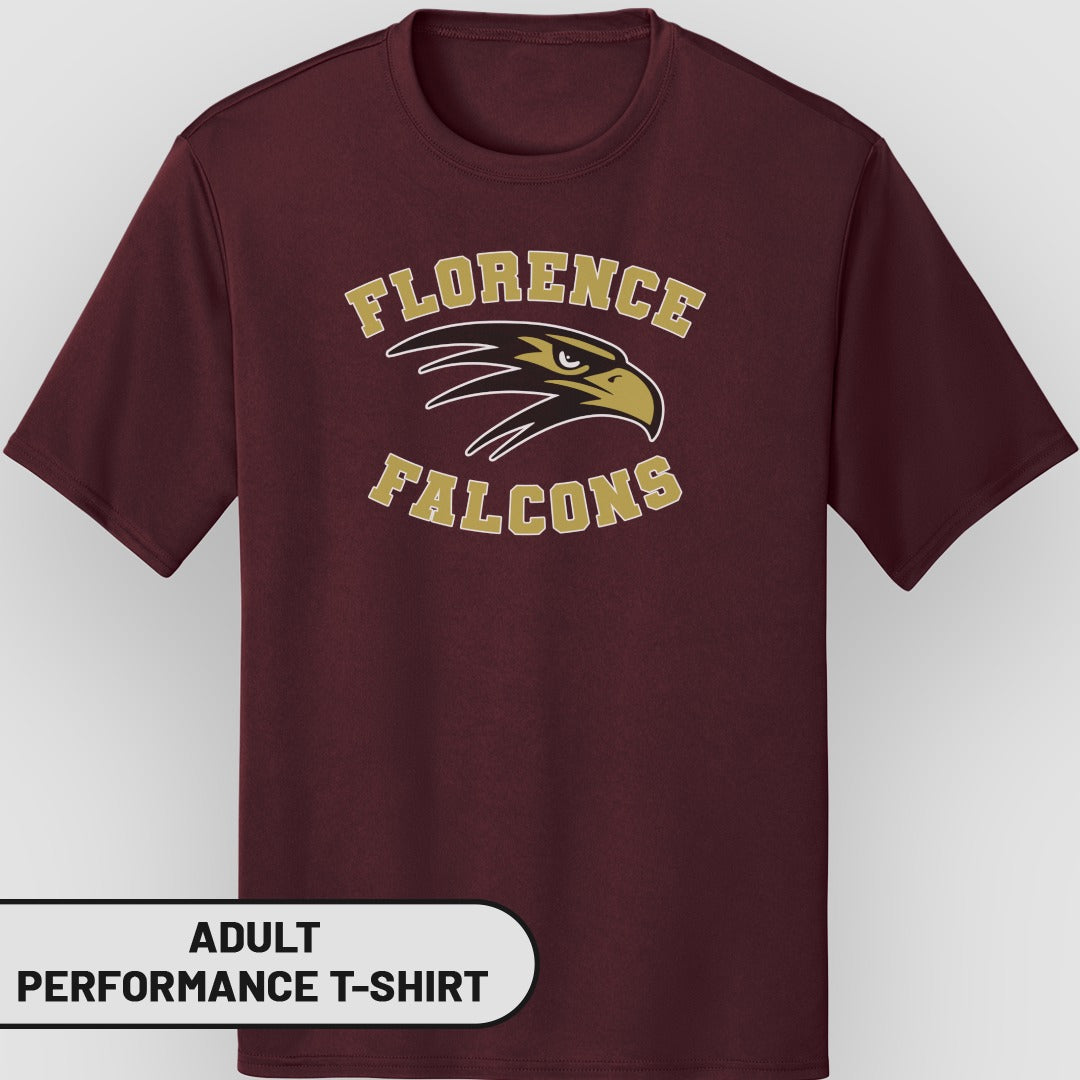 Florence Falcons Adult Performance T-Shirt